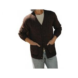 NEW TAYLOR STITCH eastmoor long sleeve cardigan in heather port wool
